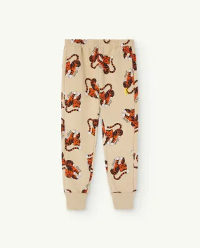 NEW The Animals Observatory | The Tiger Panther Sweatpants - Beige