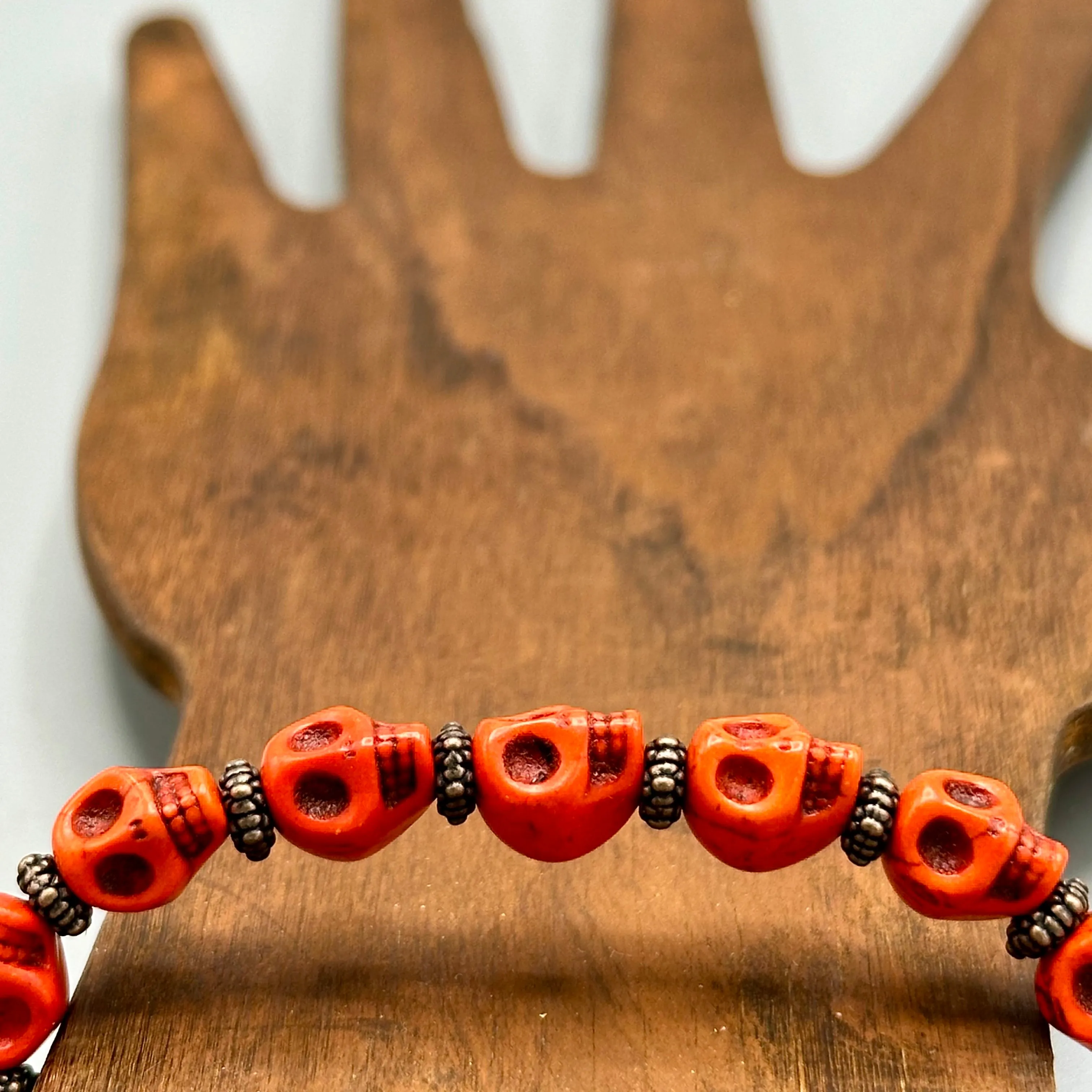 Orange Skulls  Bracelet