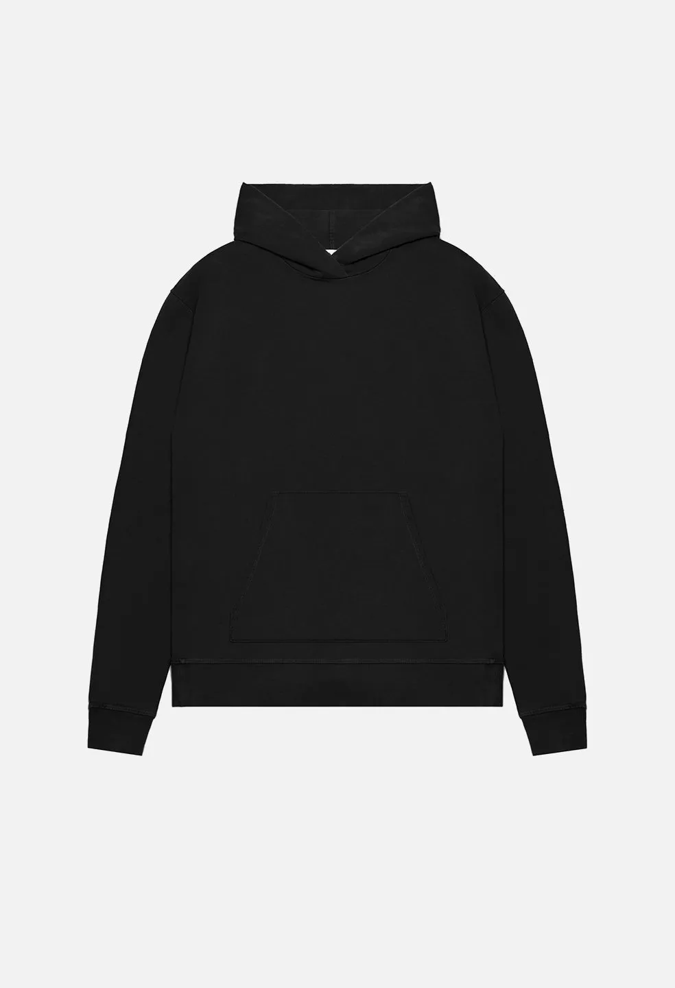 Oversized Cropped Hoodie / Black