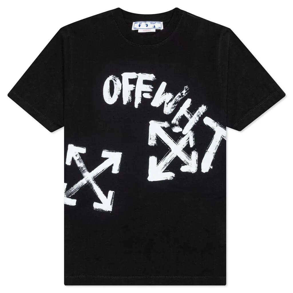 Paint Script Over Skate S/S Tee - Black/White