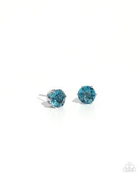 Paparazzi Breathtaking Birthstone Blue December 175UG Post Earrings