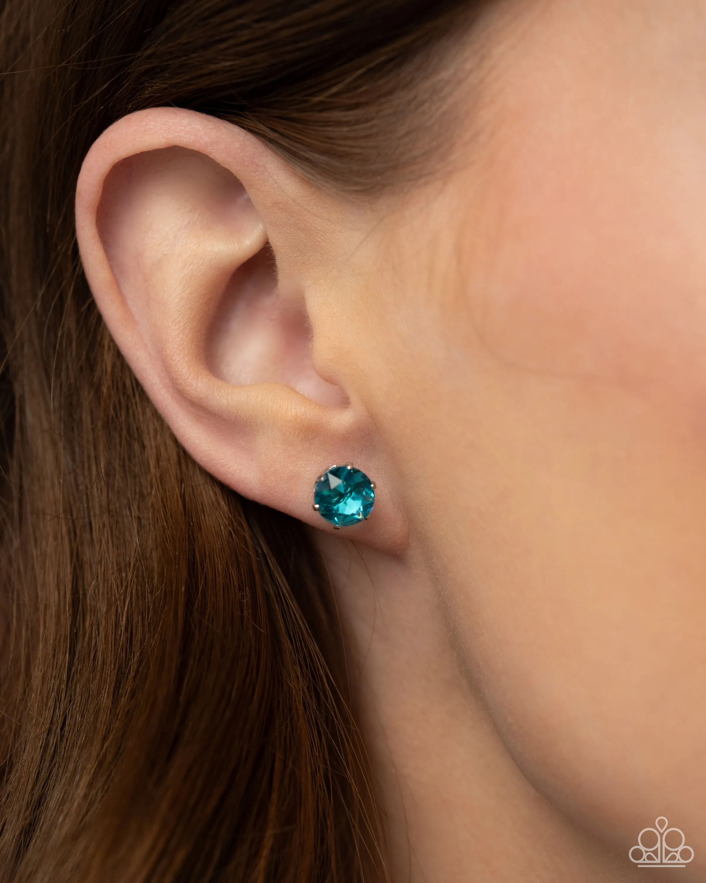 Paparazzi Breathtaking Birthstone Blue December 175UG Post Earrings