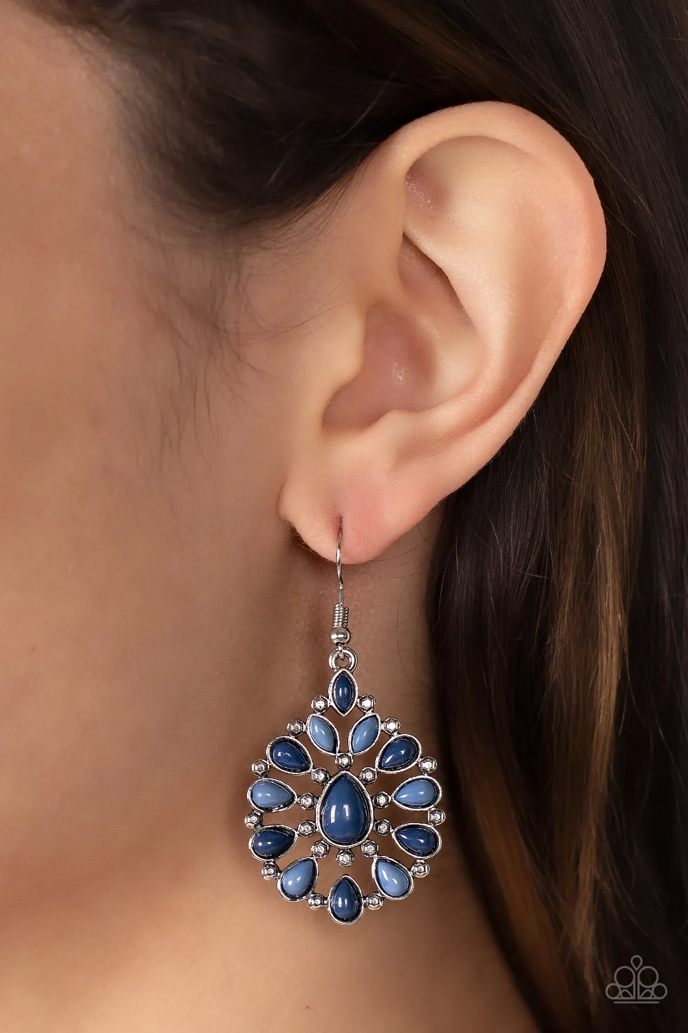 Paparazzi Earrings Lively Luncheon - Blue