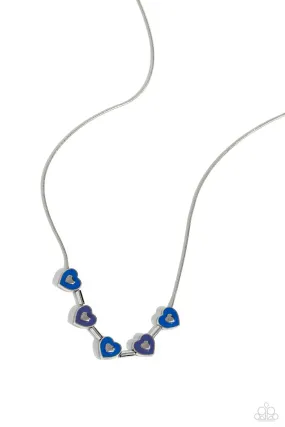 Paparazzi ECLECTIC Heart Blue Necklace & Earring Set