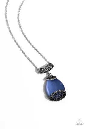 Paparazzi Hypnotic Headliner Blue Necklace & Earring Set