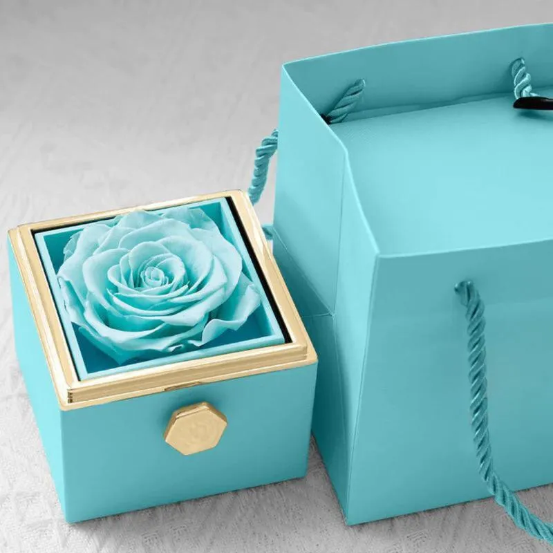 Personalized Design Necklace And Eternal Rose Gift Set