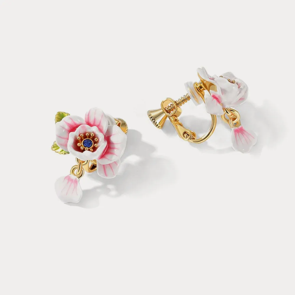 Pink Rose Earrings