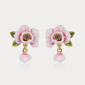 Pink Rose Earrings