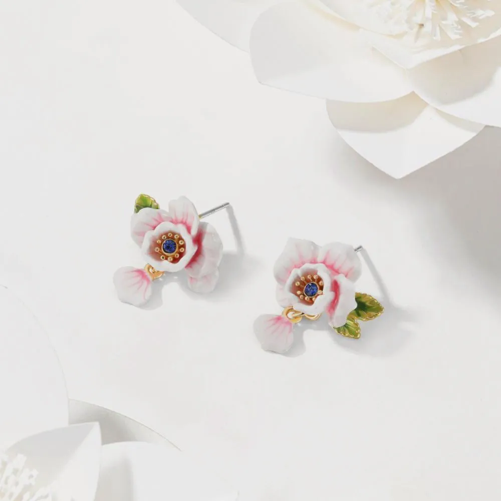 Pink Rose Earrings