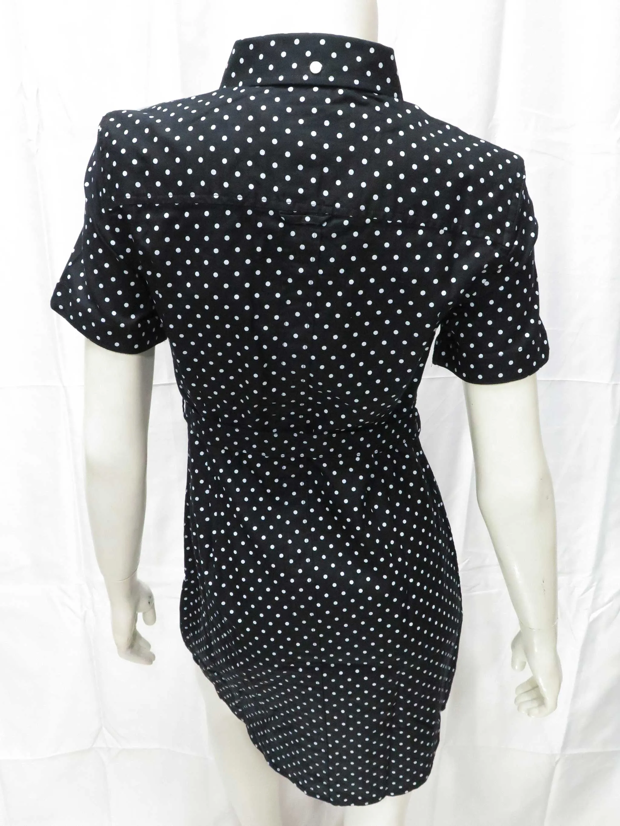 Polka Dot Shirt Dress (blk)