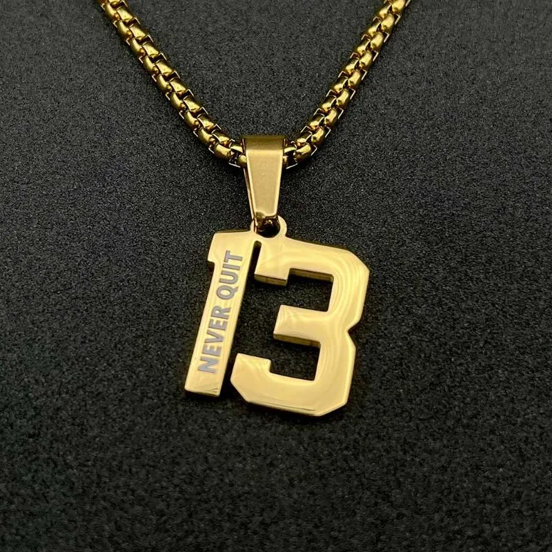 Prominent Number Pendant On Round Box Chain