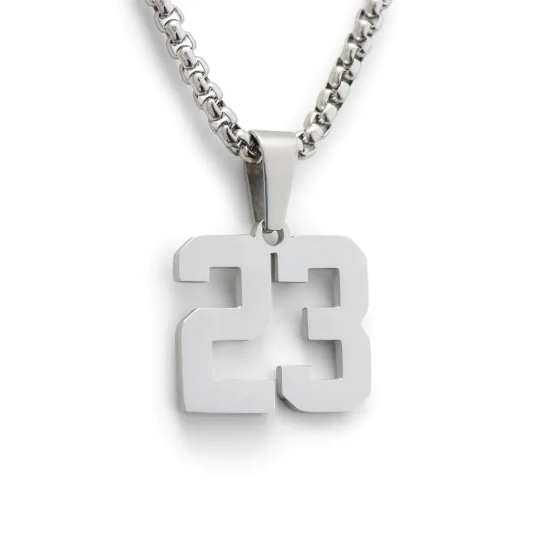 Prominent Number Pendant On Round Box Chain