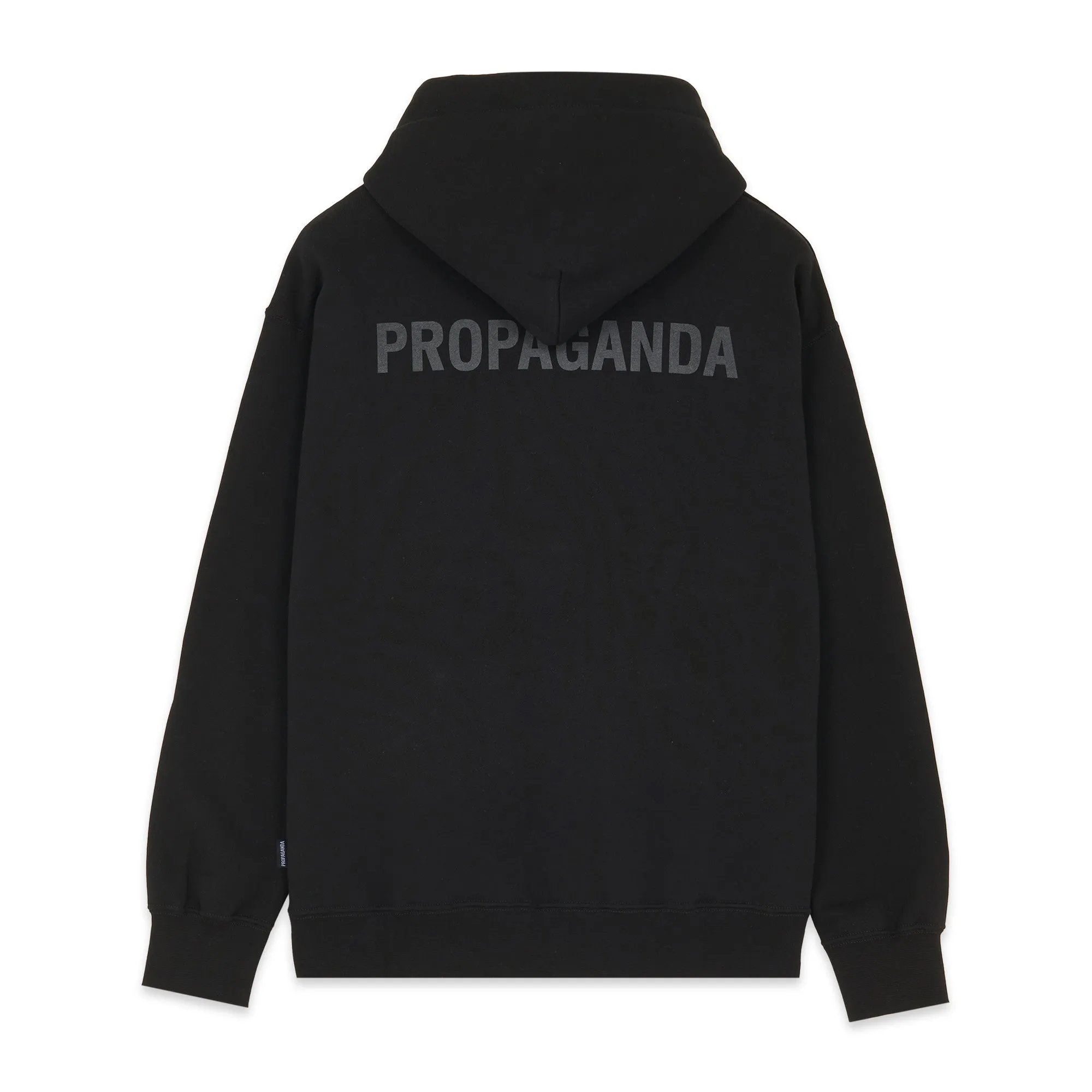 Propaganda Sweatshirt with hood and kangaroo pocket Logo Hoodie 22FWPRFE802-01 black