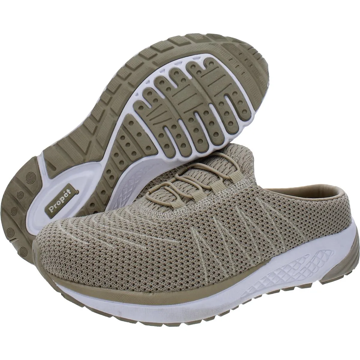 Propet Womens Tour Knit Slide Knit Ortholite Slip-On Sneakers