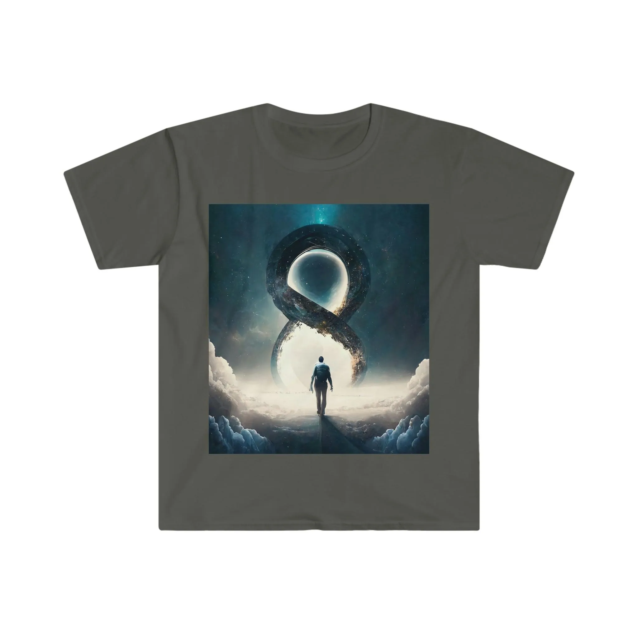 Psychedelic Ai Art Men's and Women's Unisex Soft Style T-Shirt for Festival and Street Wear Infinity to the Infinity v6