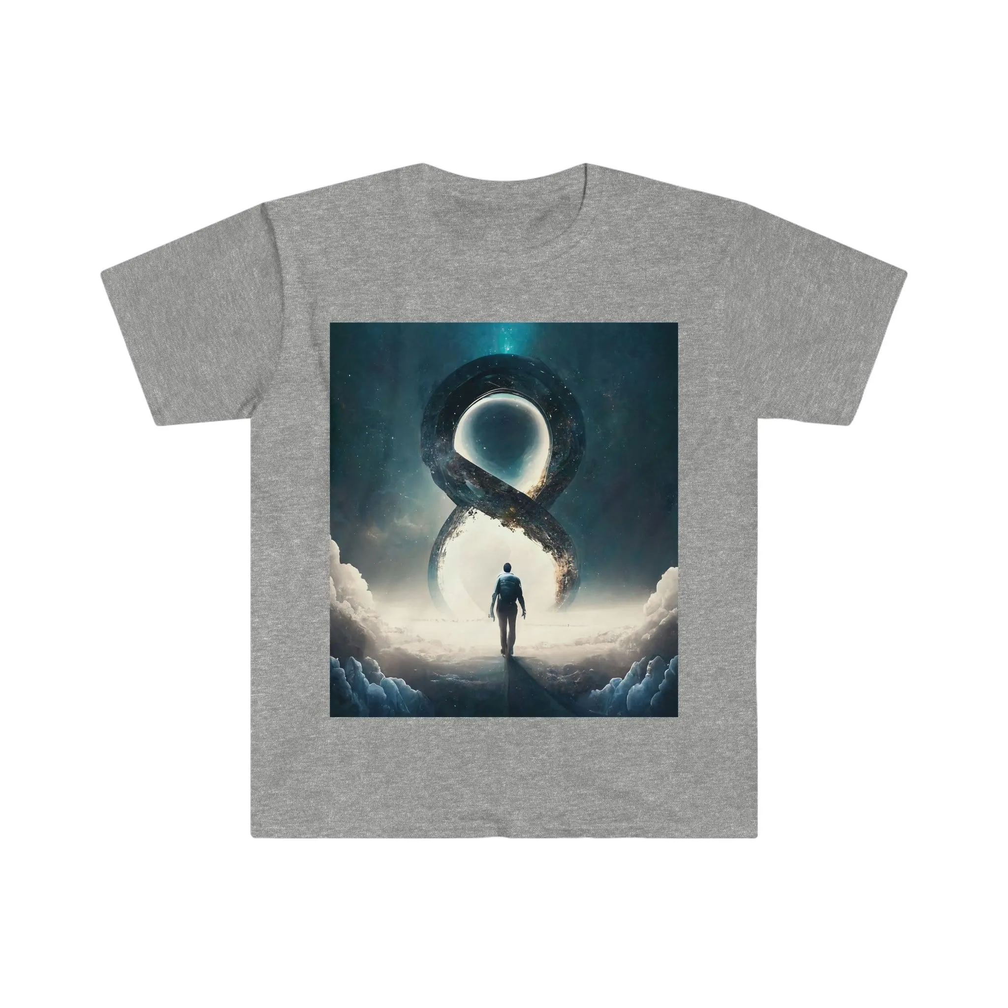 Psychedelic Ai Art Men's and Women's Unisex Soft Style T-Shirt for Festival and Street Wear Infinity to the Infinity v6