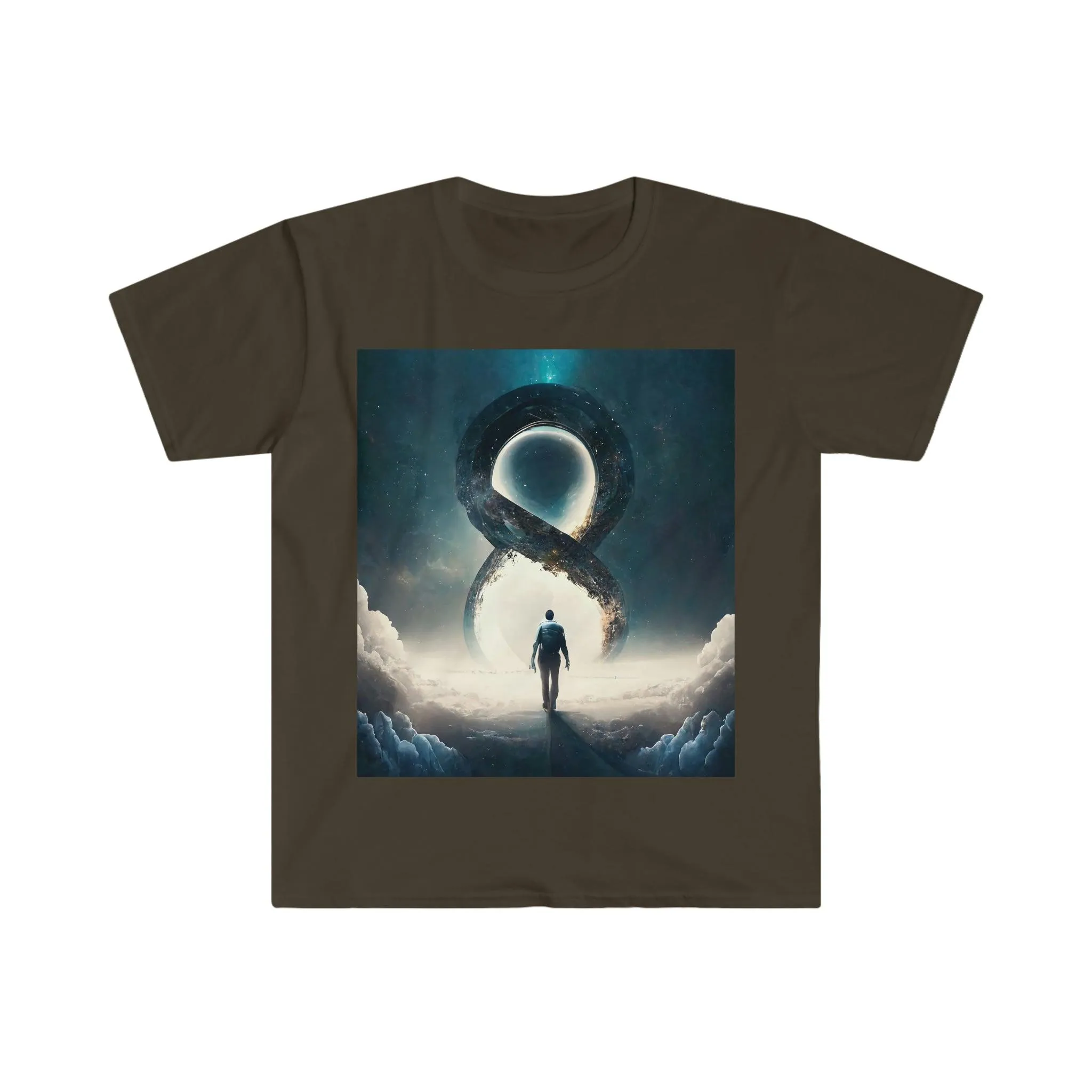 Psychedelic Ai Art Men's and Women's Unisex Soft Style T-Shirt for Festival and Street Wear Infinity to the Infinity v6