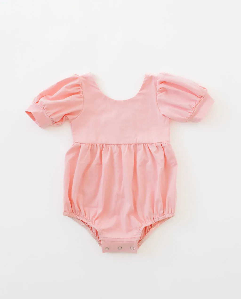 Puff Romper in Peony