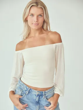 Puff Sleeve Off The Shoulder Brami