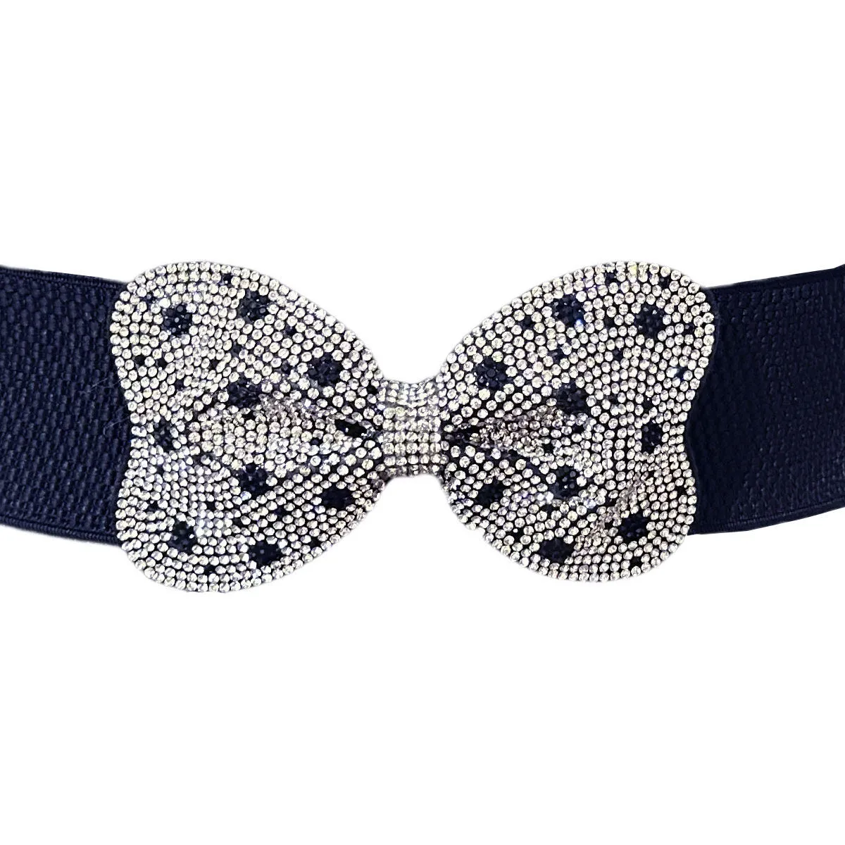 Rhinestone Bow Stretch Belt