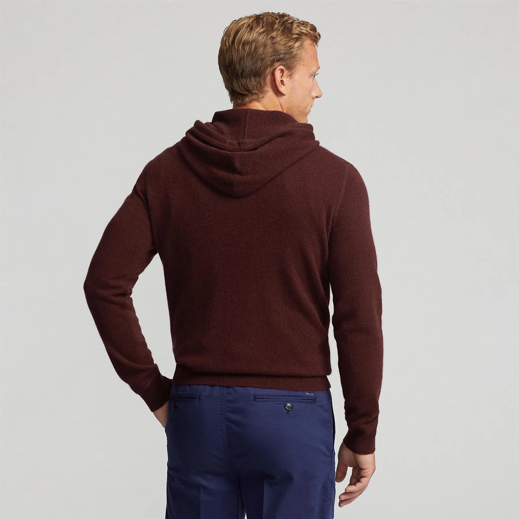 RLX Cashmere Hoodie Harvard Wine - AW23