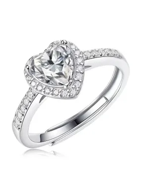 RSR 312 Tied Heart Shape Moissanite Ring 1.0 Carat