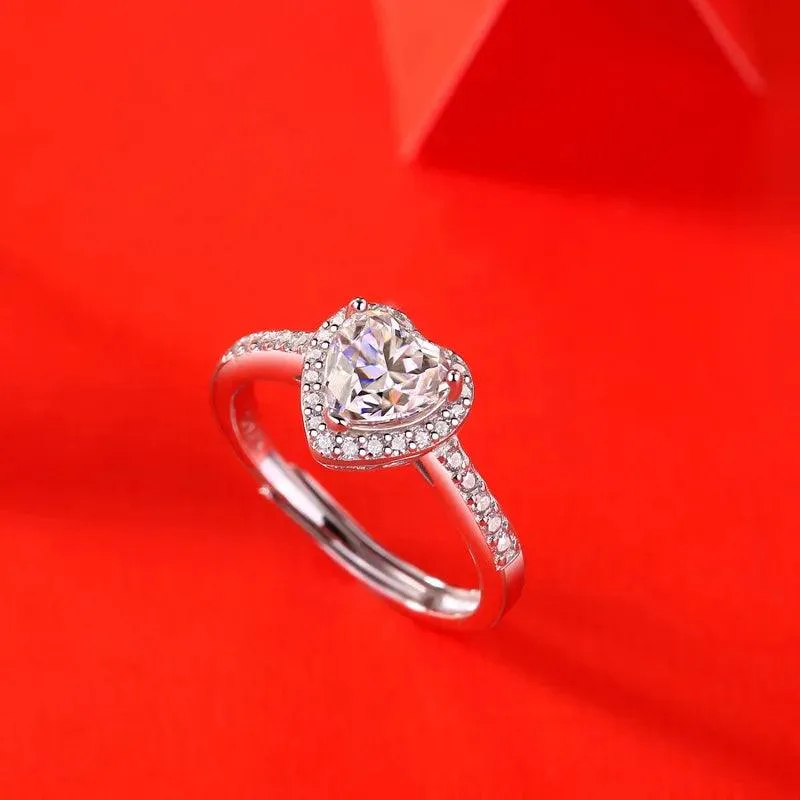 RSR 312 Tied Heart Shape Moissanite Ring 1.0 Carat