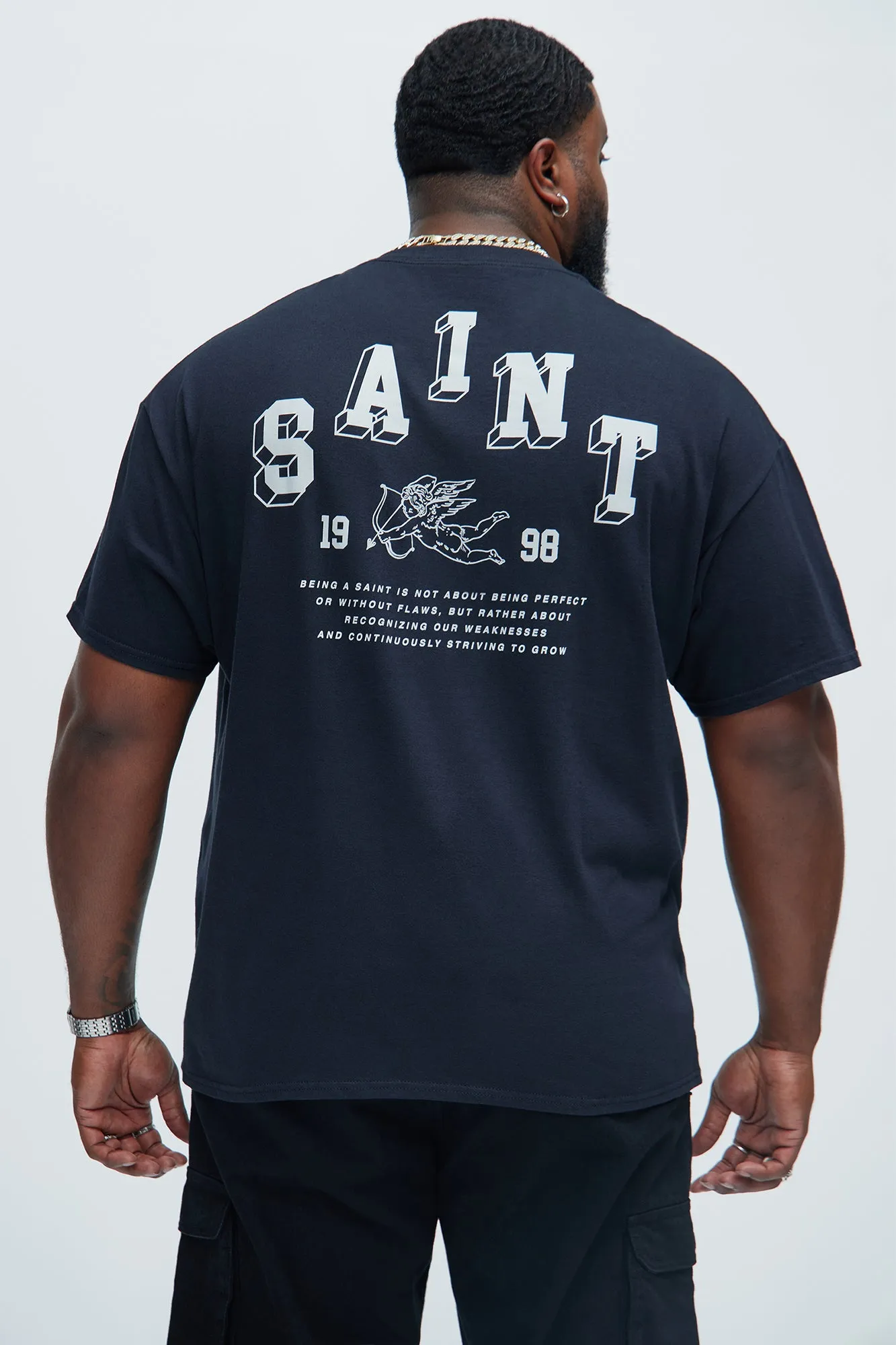 Saints 1998 Oversized Short Sleeve Tee - Black