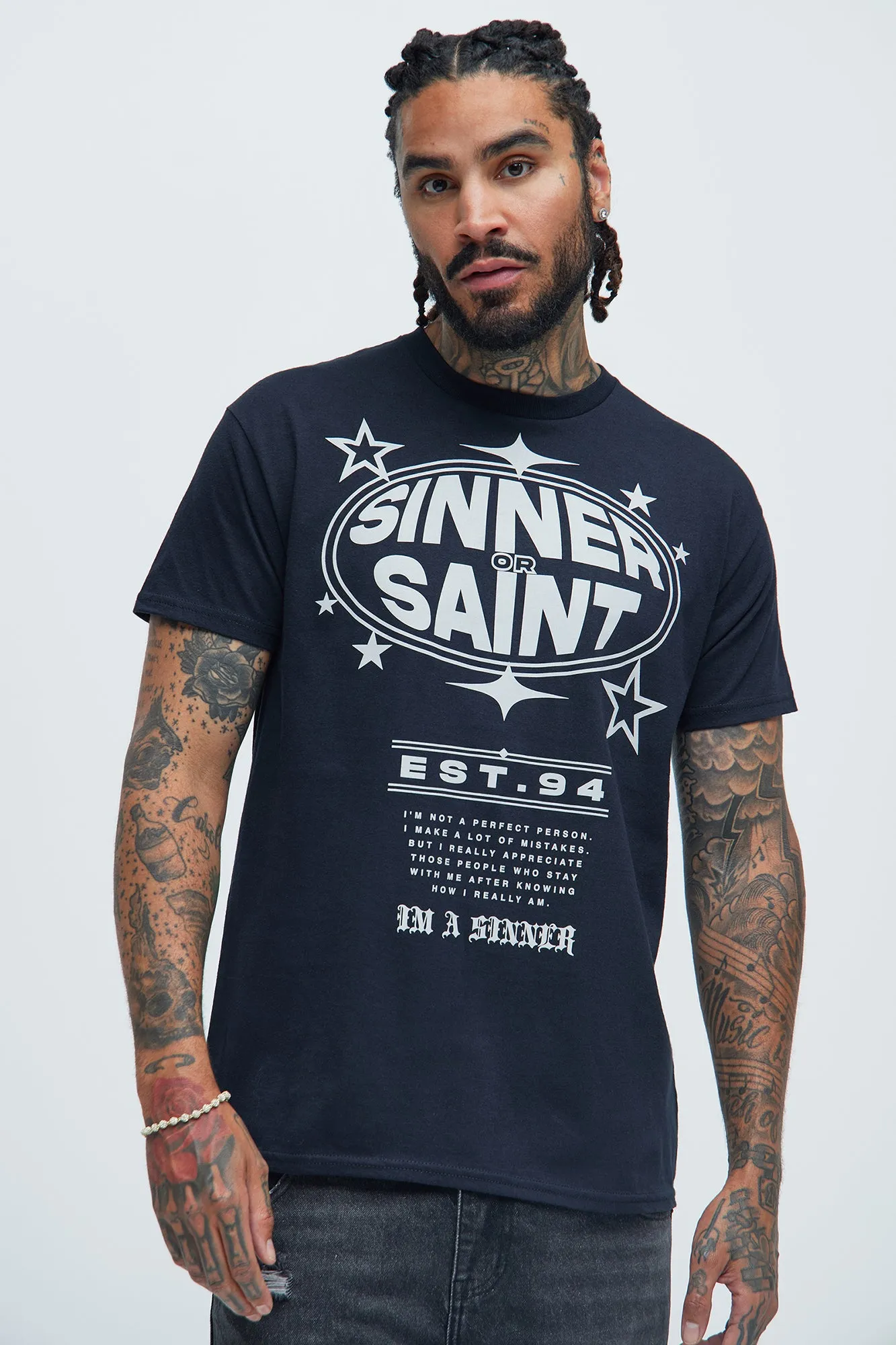 Sinner Saint Est 94 Short Sleeve Tee - Black