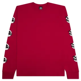 Skateman LS Tee - Dark Red