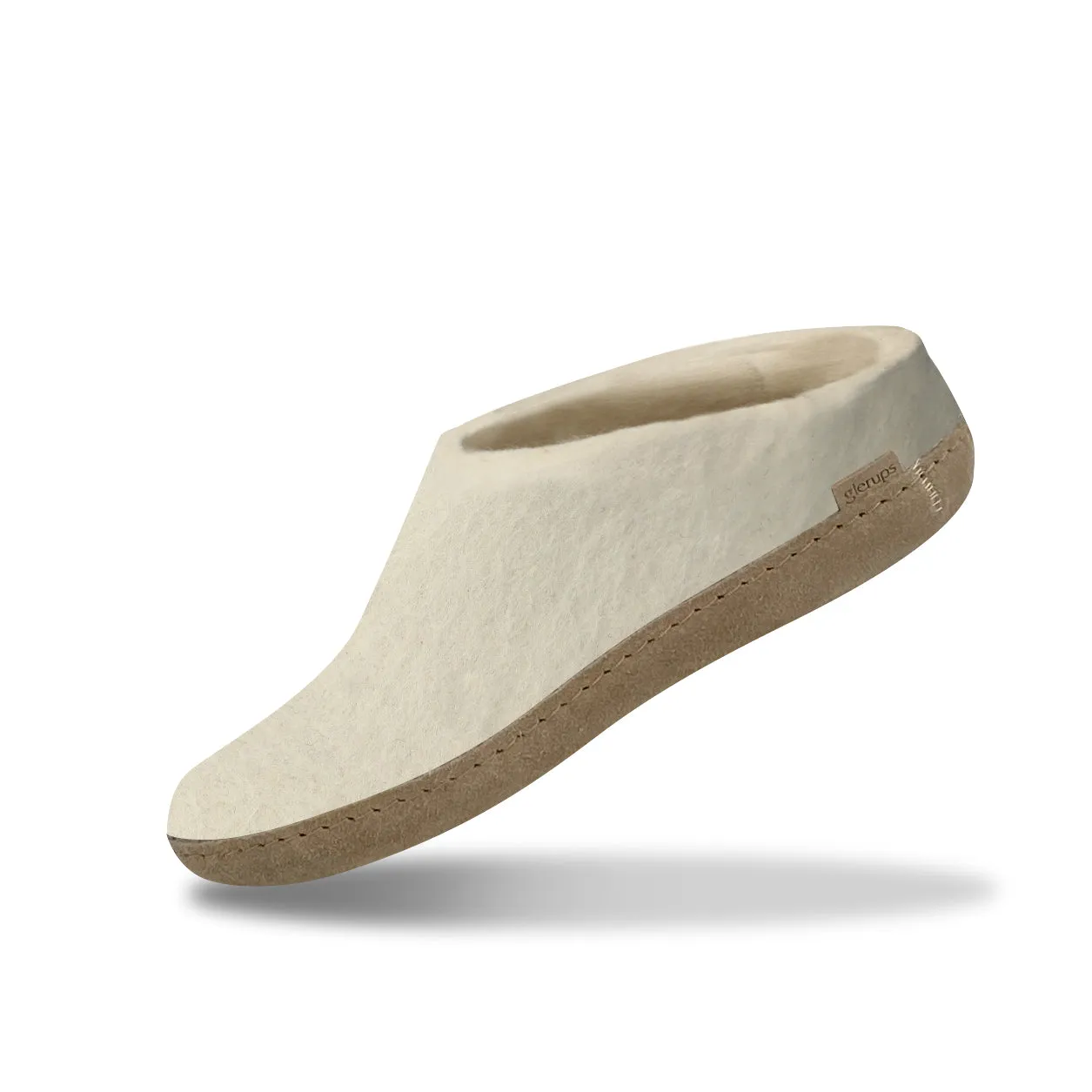 Slip-on with leather sole - White