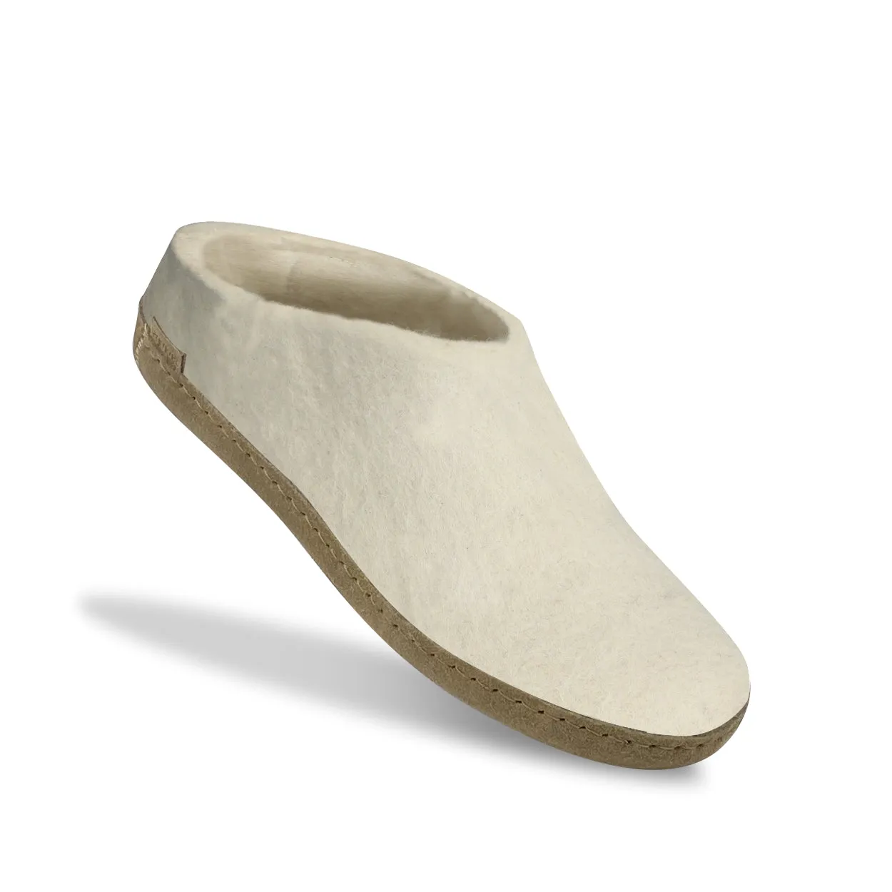 Slip-on with leather sole - White