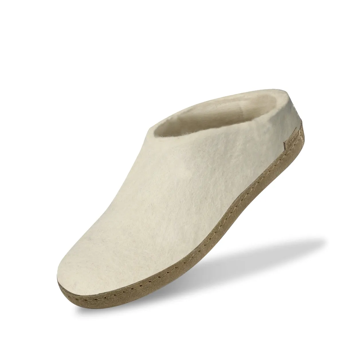 Slip-on with leather sole - White