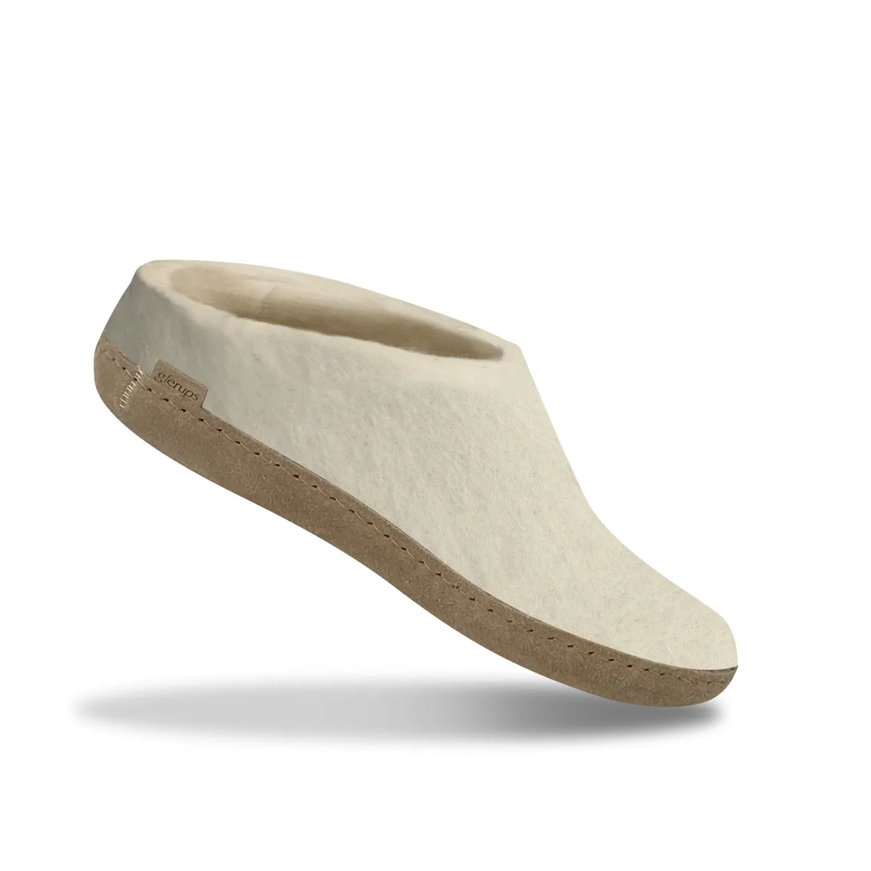 Slip-on with leather sole - White