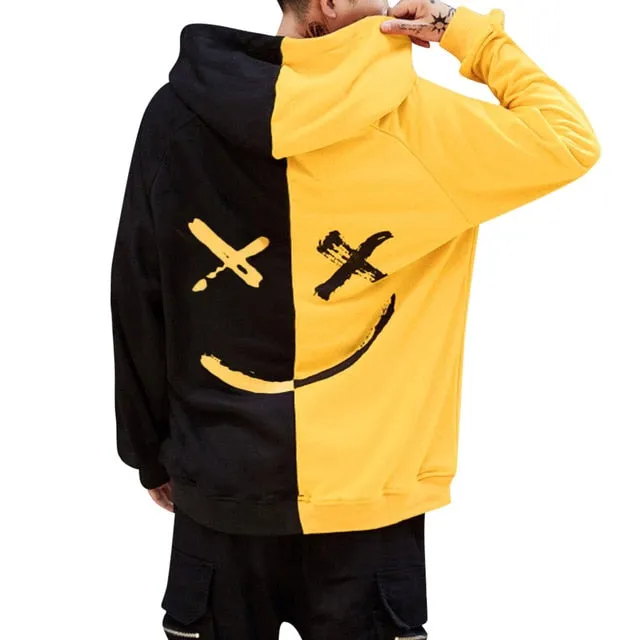 SPLIT SMILEY FACE HOODIE