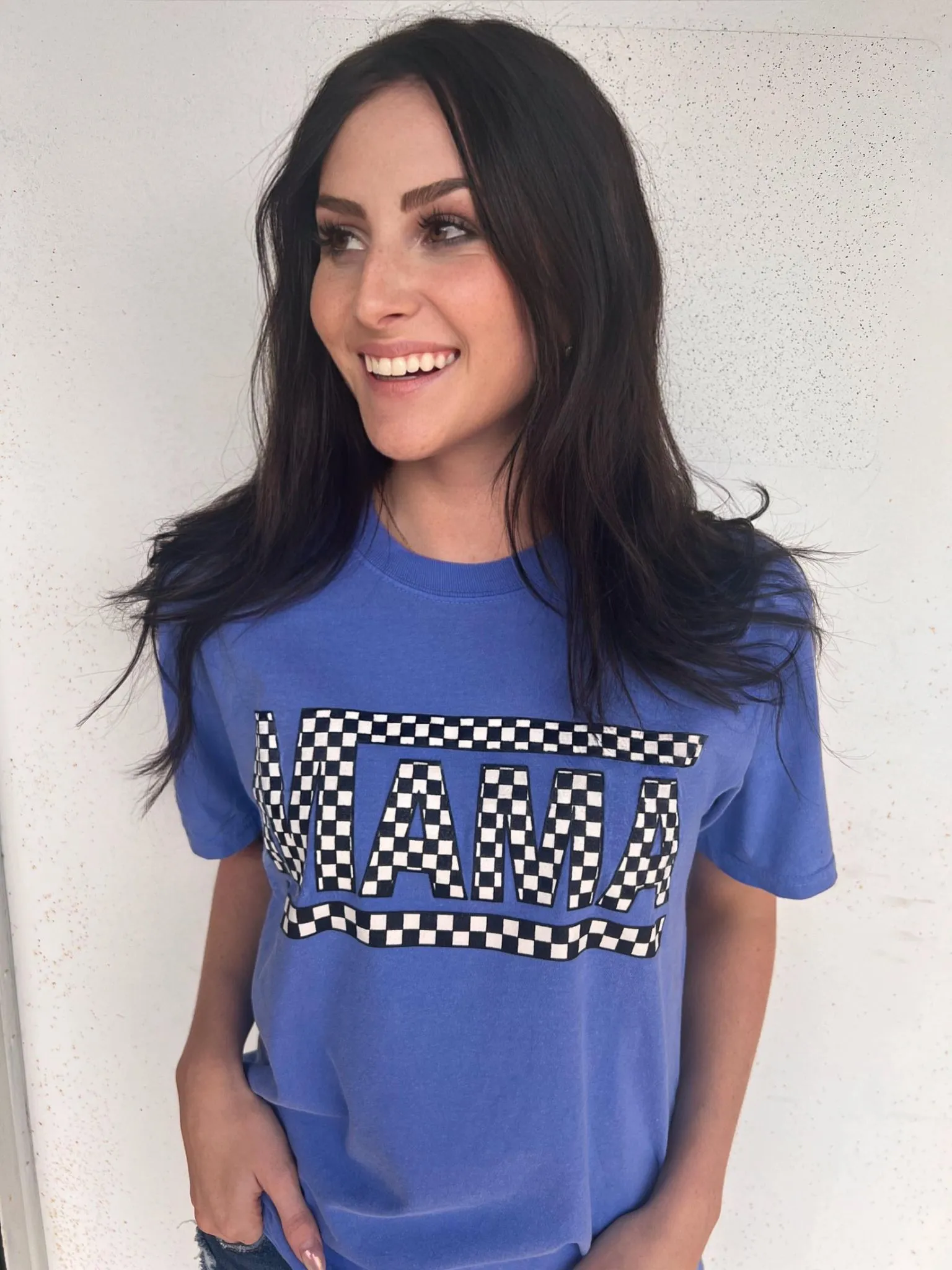 Spring Checkered Mama Tee