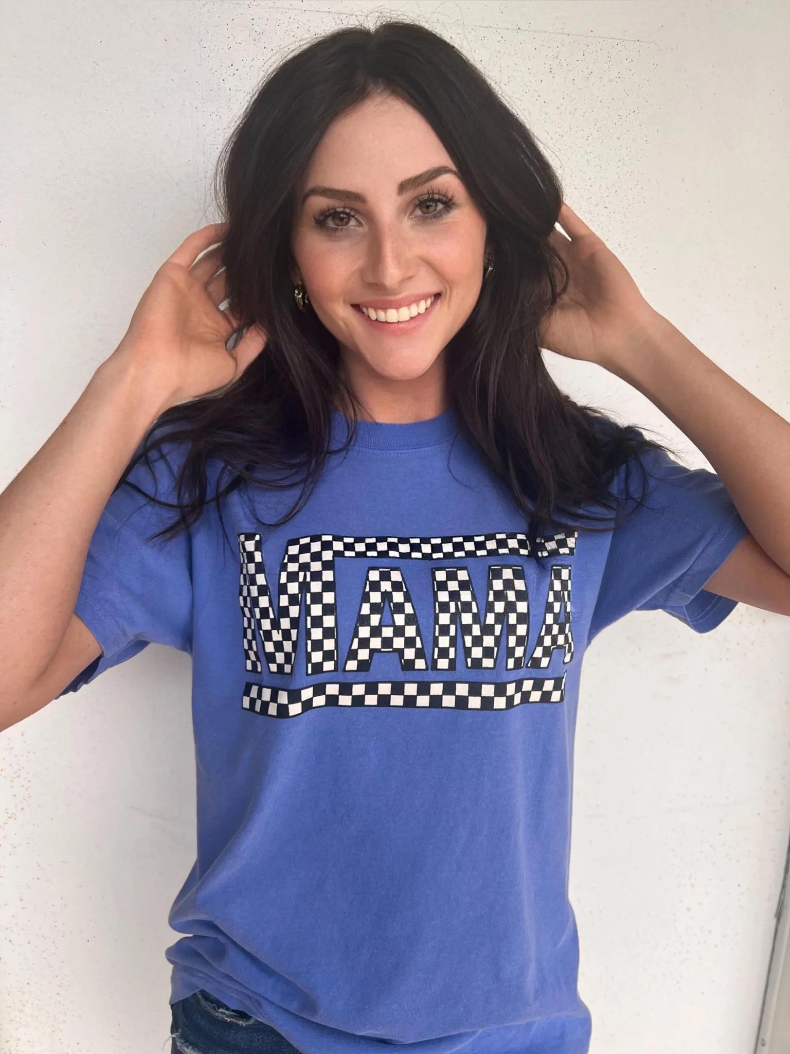 Spring Checkered Mama Tee