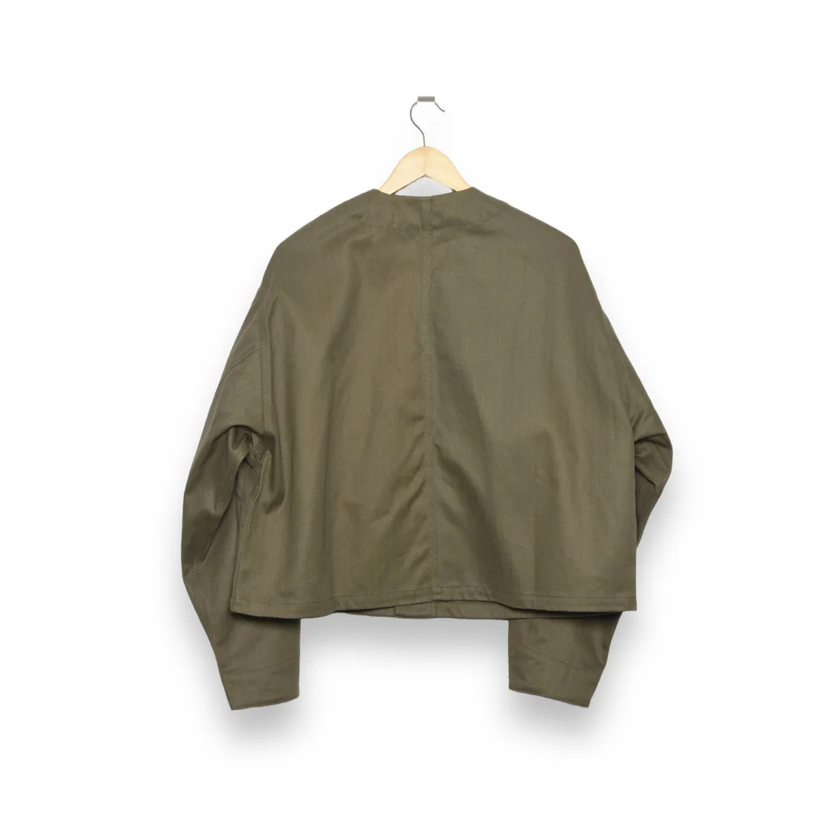 Standardtypes V-Neck Work Jacket olive herringbone ST046