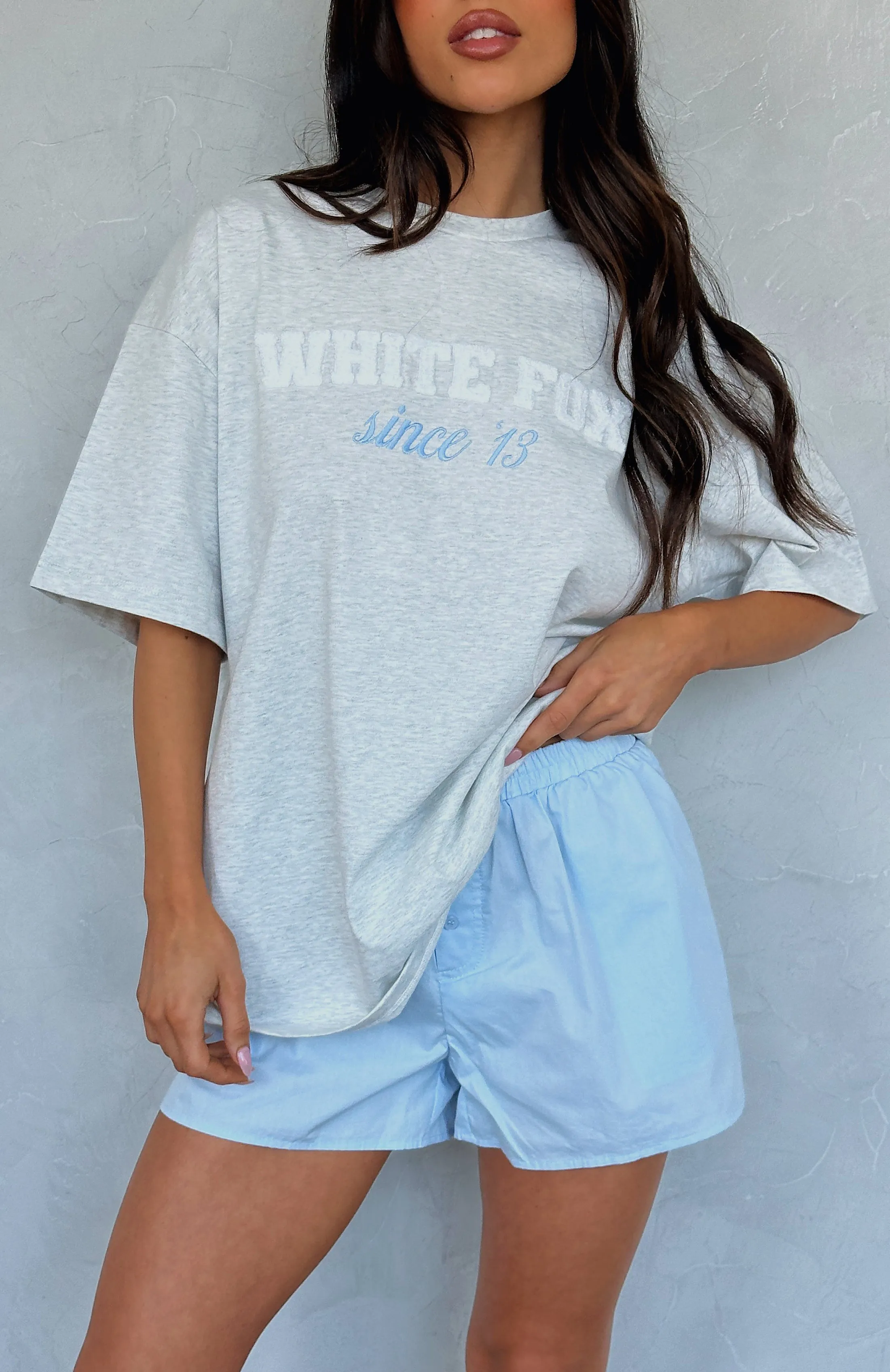 Sweet As Ever Oversized Tee Grey Marle