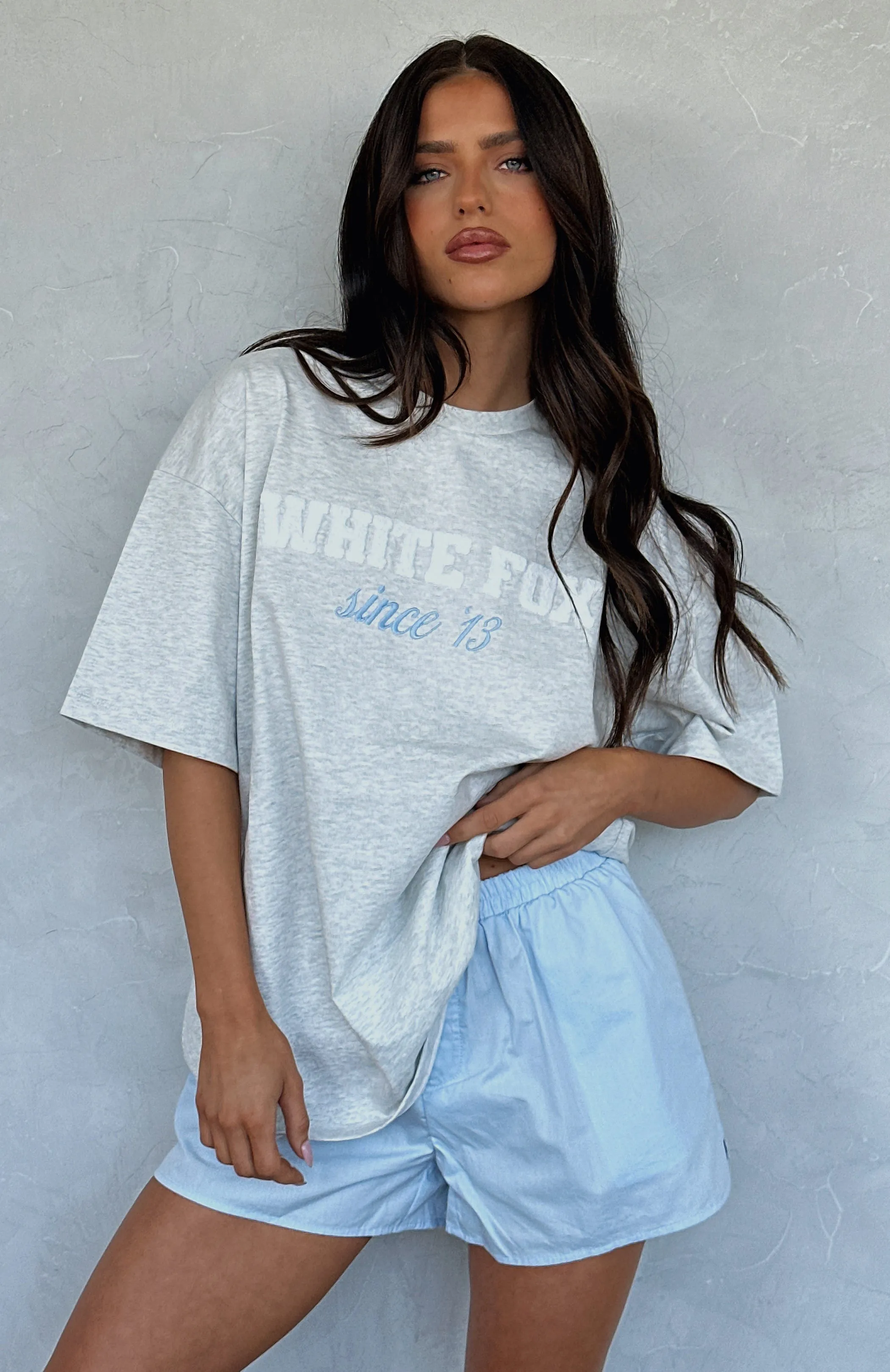 Sweet As Ever Oversized Tee Grey Marle