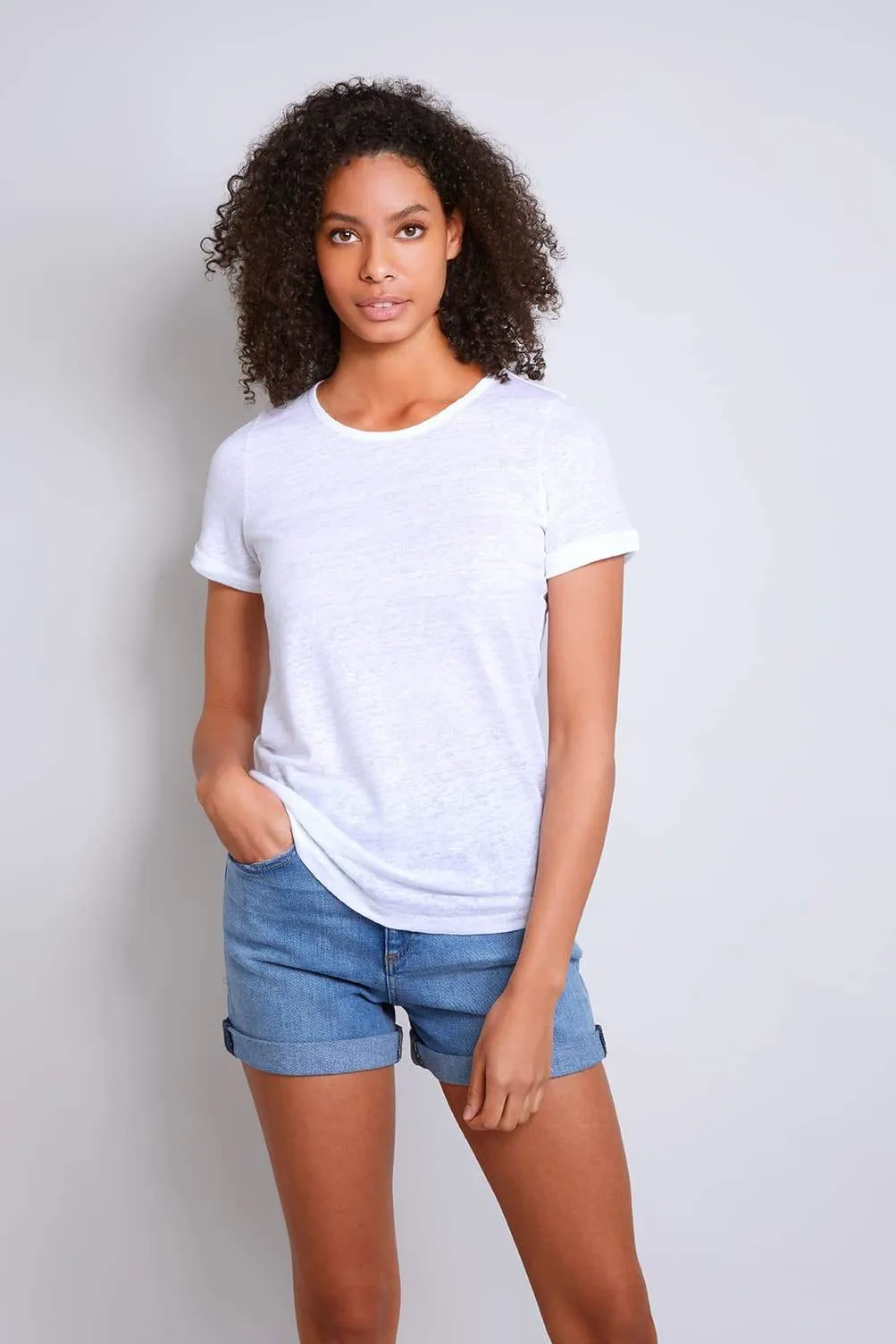 Tailored Linen T-shirt | Multiple Colours