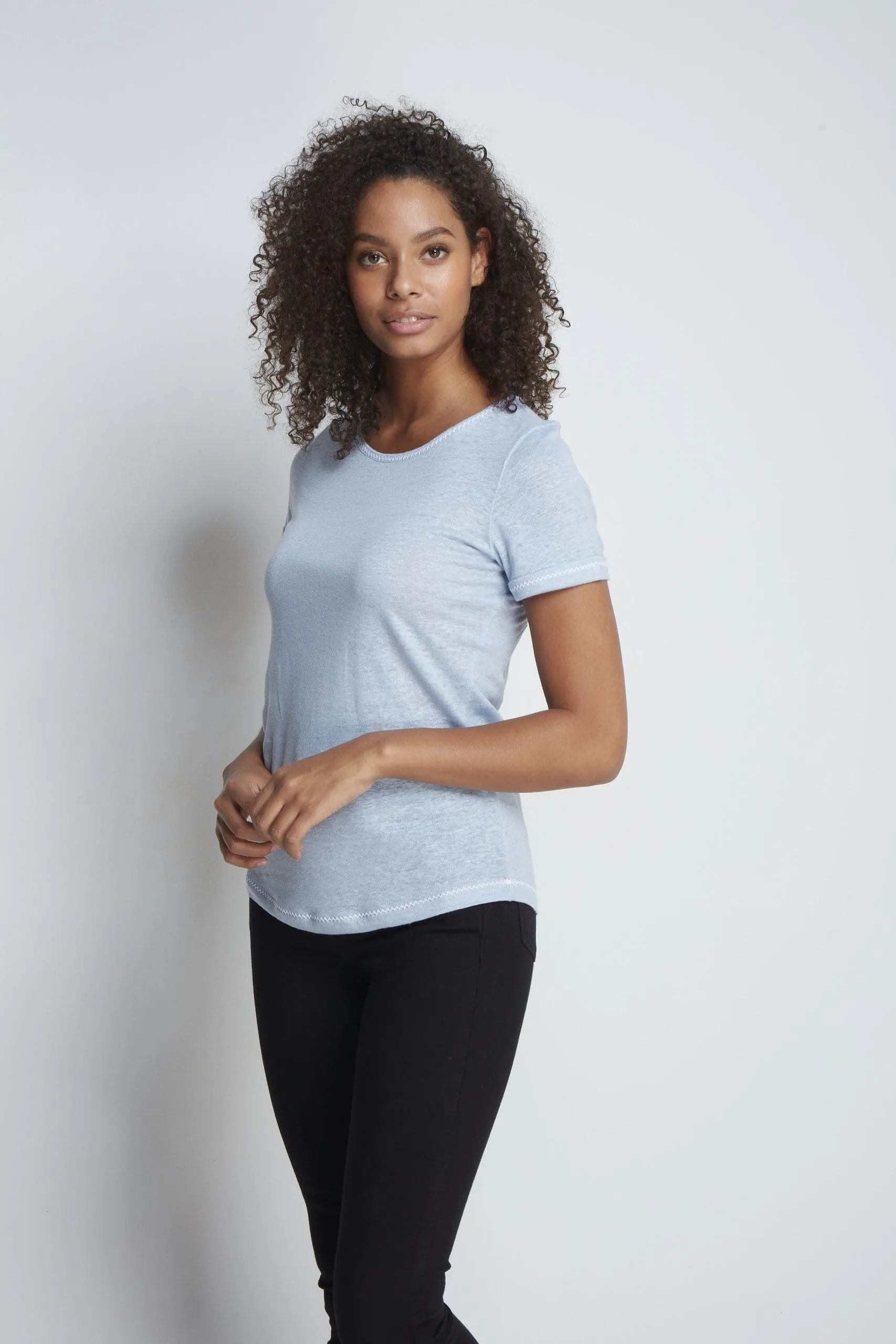 Tailored Linen T-shirt | Multiple Colours