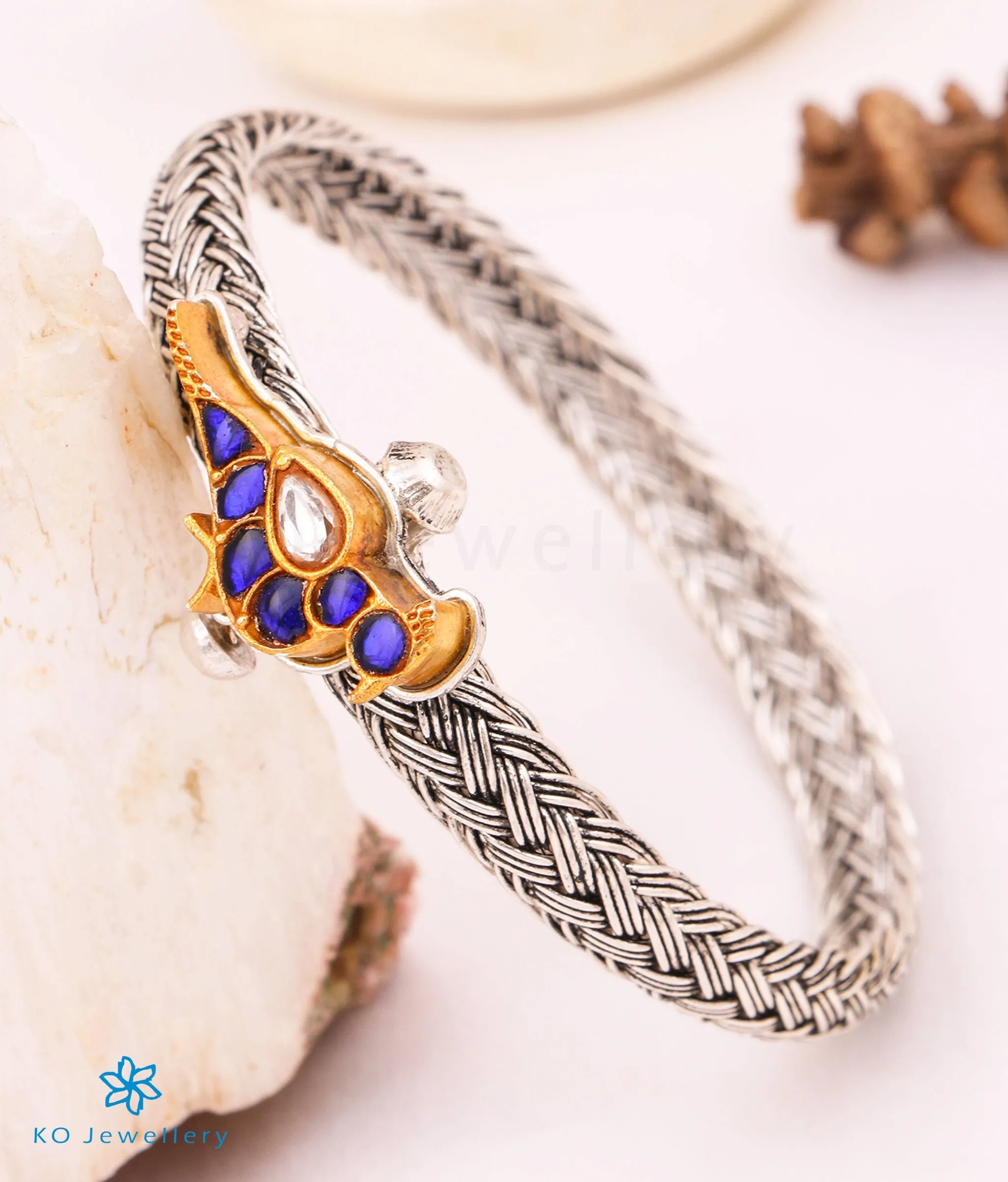 The Paarvi Silver Kada Bracelet (Size/2.2/2.4/2.8)