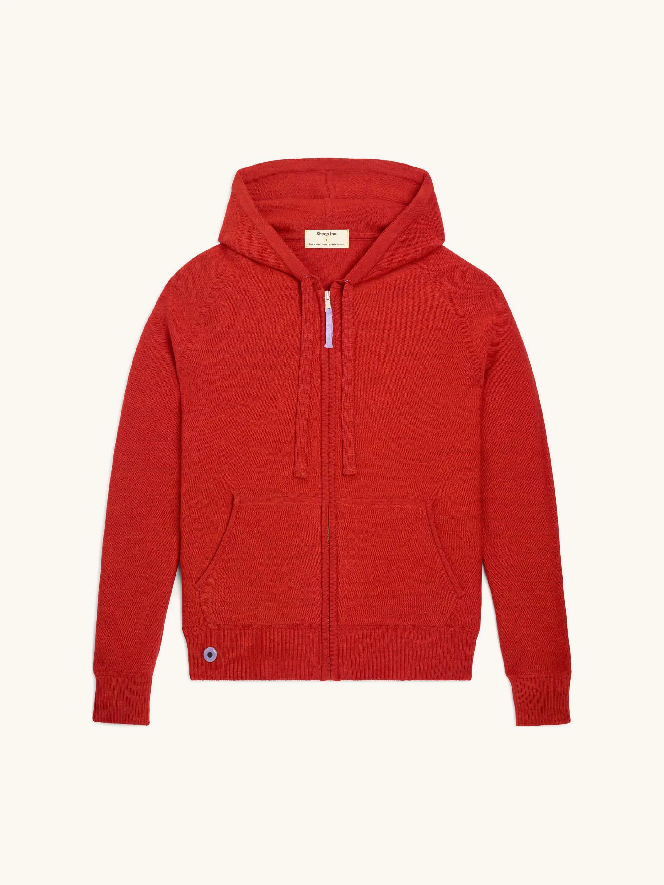 The Zip Hoodie - Tomato Red