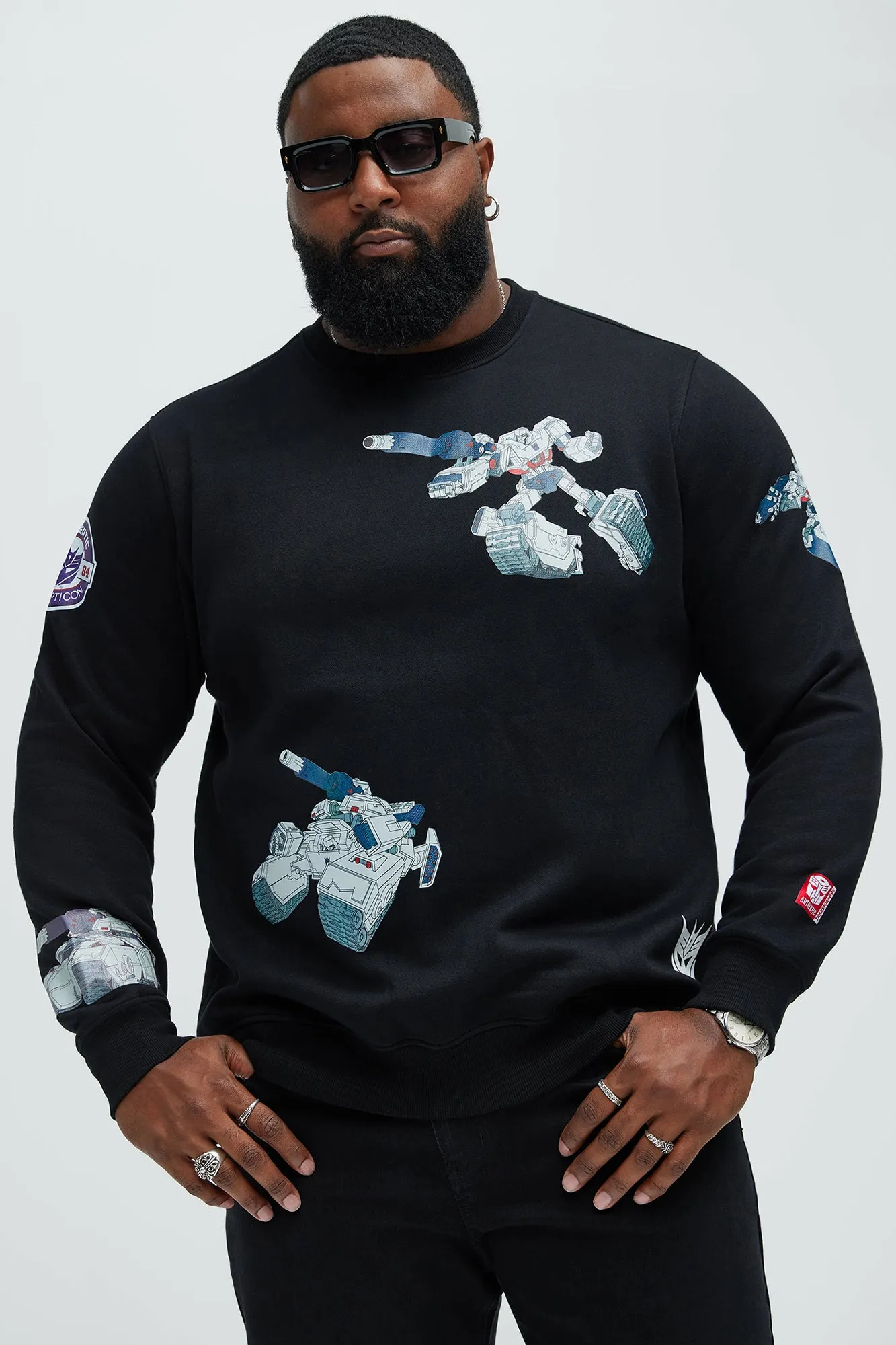 Transformer Megatron Crew Neck Sweater - Black