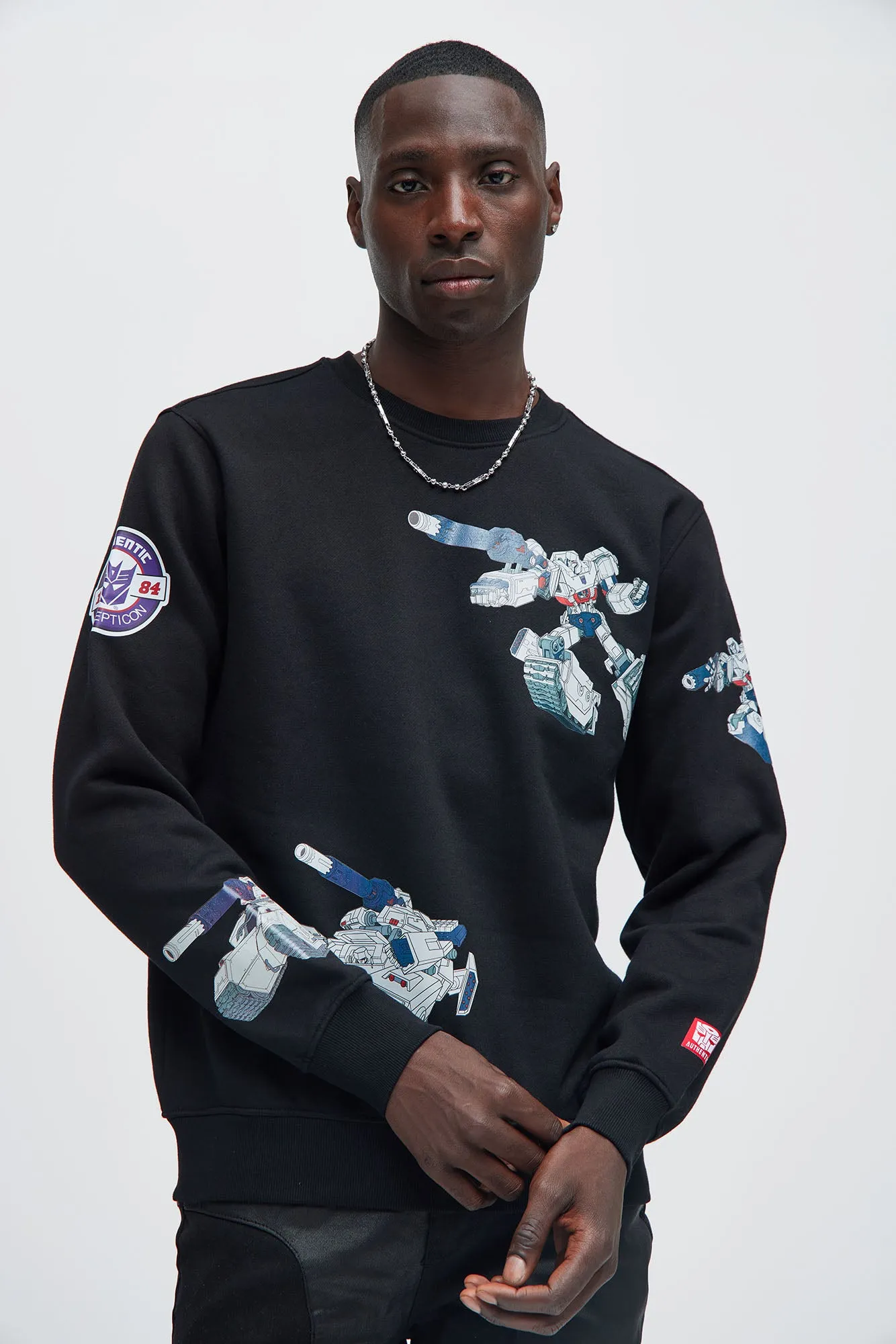 Transformer Megatron Crew Neck Sweater - Black