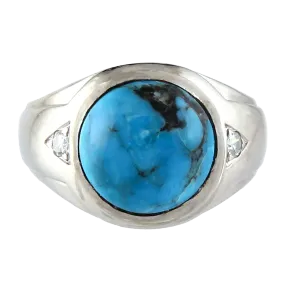 Turquoise and Diamond Ring