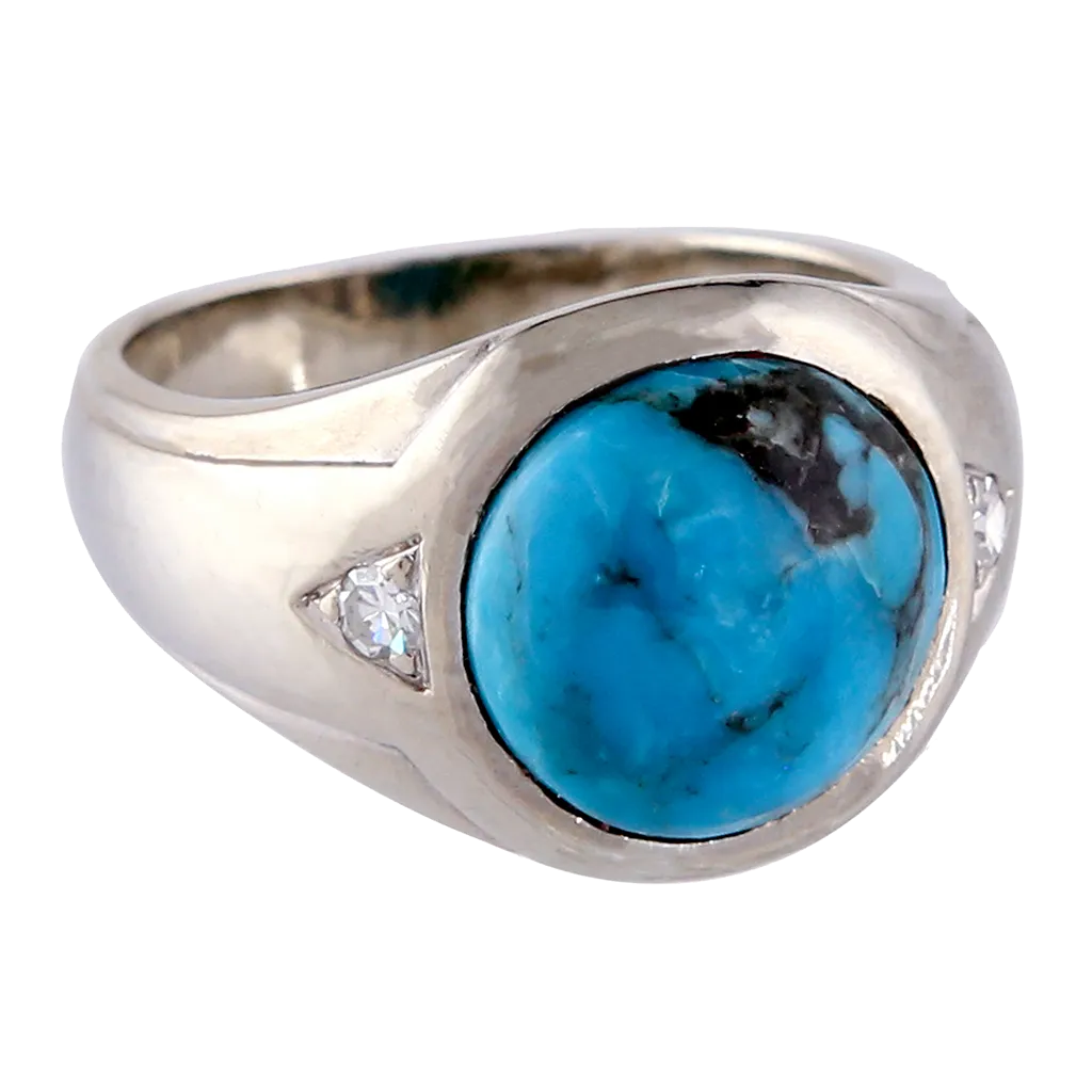 Turquoise and Diamond Ring