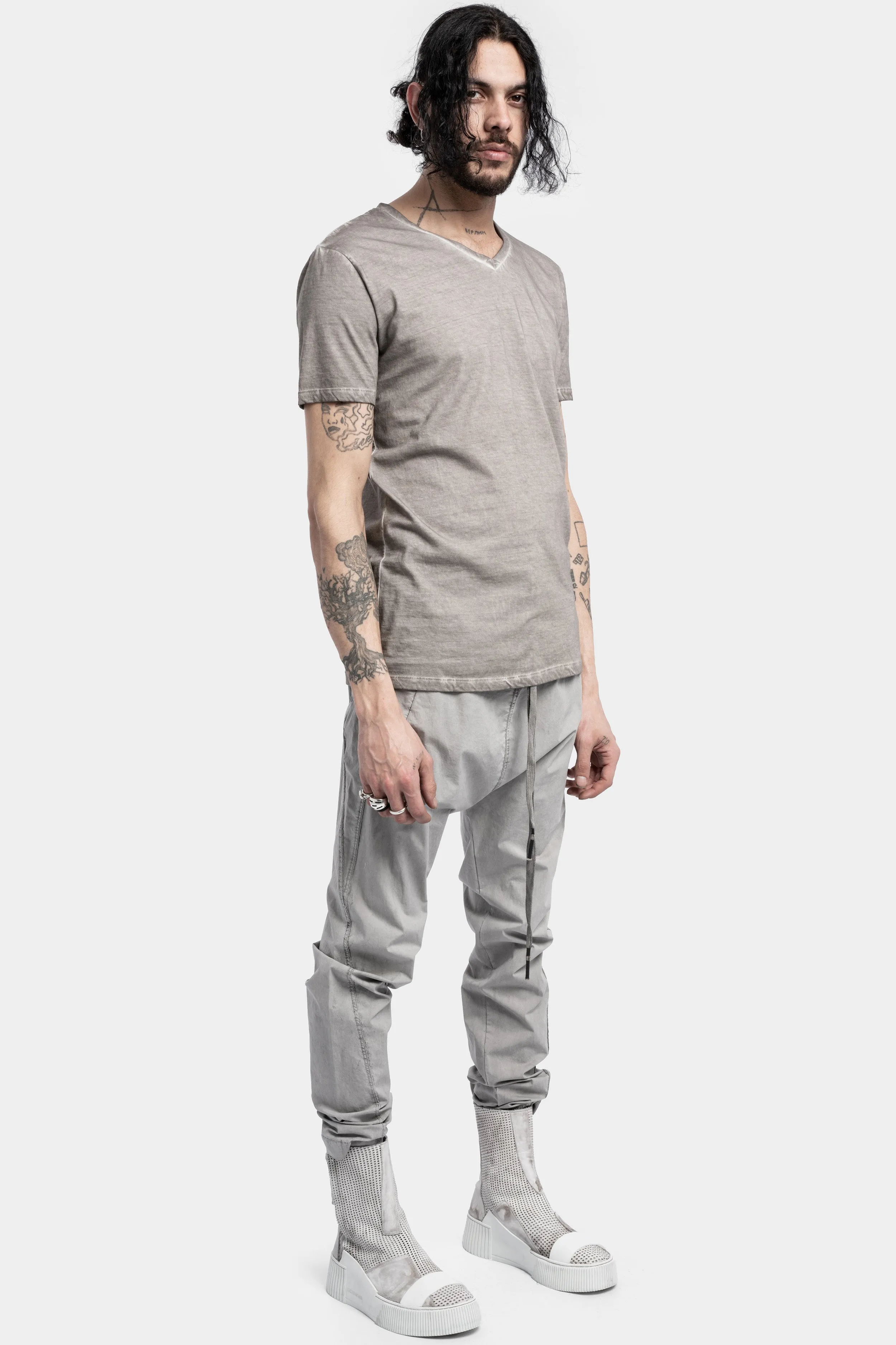 V-neck T-Shirt, Resinated Grey