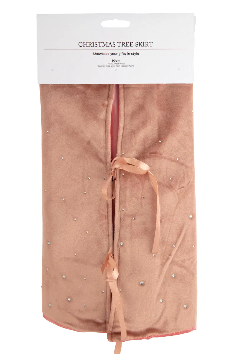 Velvet Tree Skirt, Blush